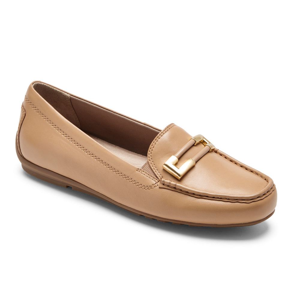 Rockport Women Total Motion Driver Ornament Loafer - MACADAMIA | 2KiipC6j