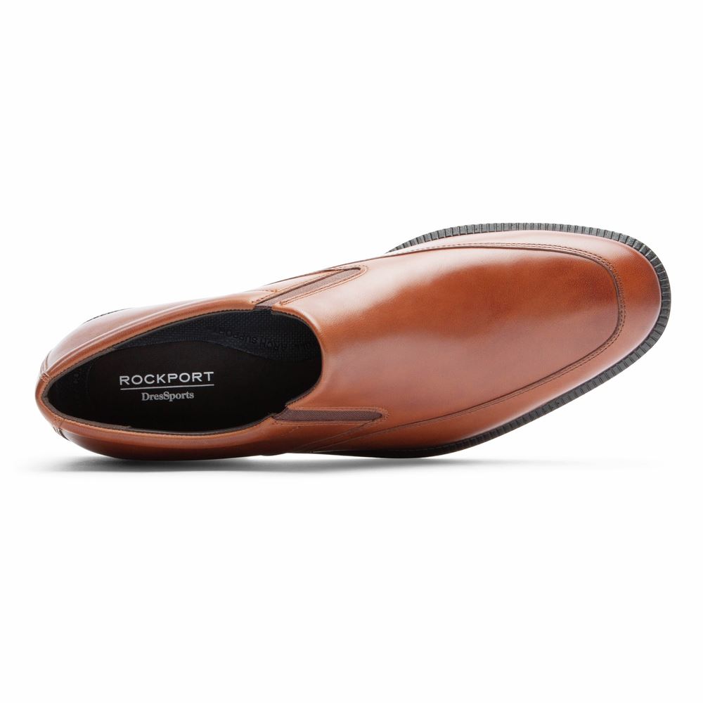 Rockport Men DresSports Premium Slip-On - Waterproof - Tan | 6bHXdbQ2