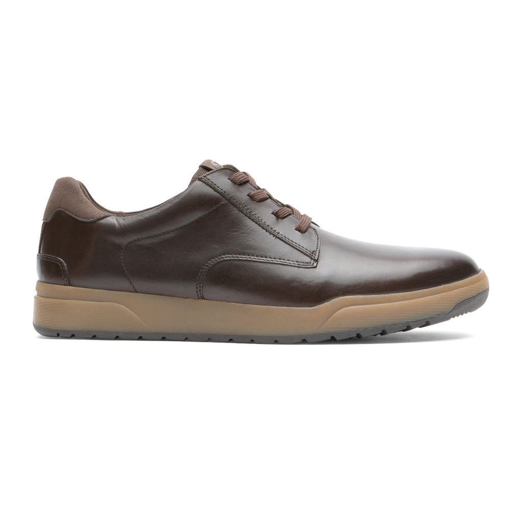 Rockport Men Bronson Plain Toe Sneaker - DARK BROWN LEA | EW00HX6f