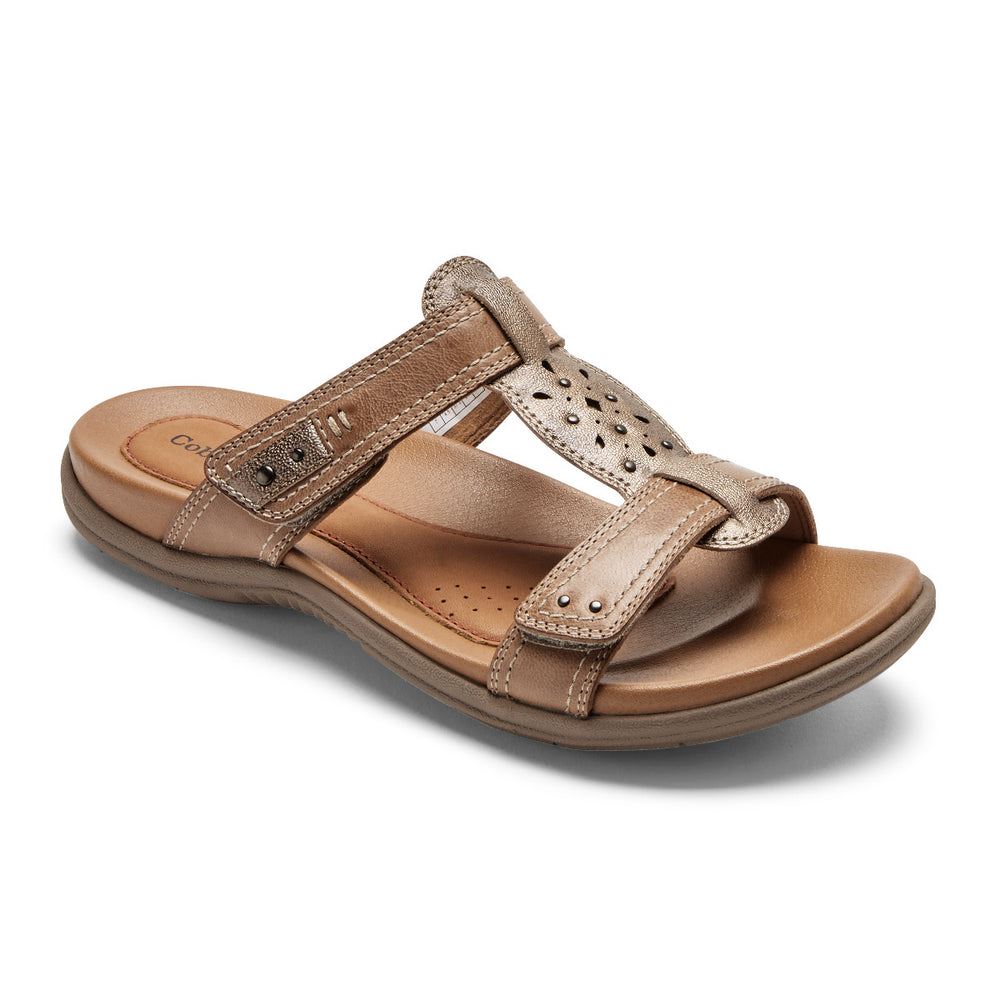 Cobb Hill Women's Rubey Slide Sandal - Taupe Multi Leather | H0qWmIOF