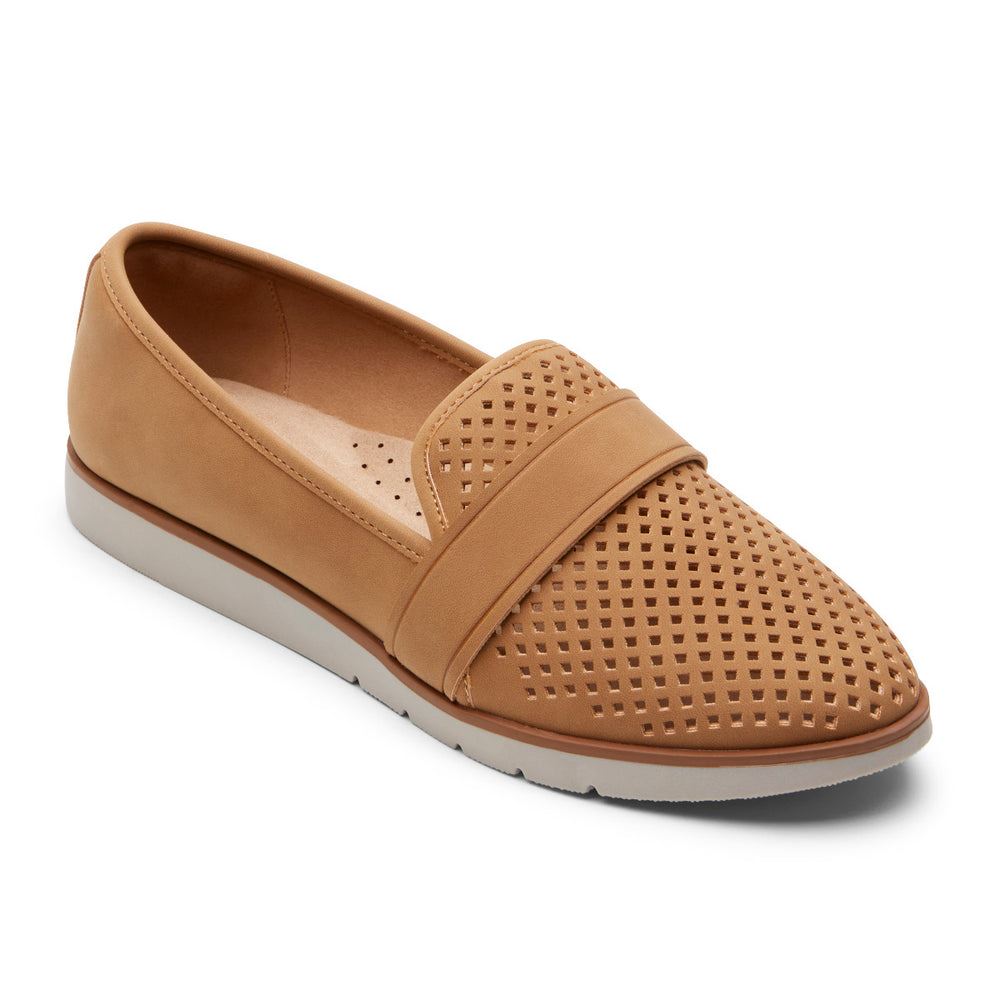 Rockport Women Stacie Perforated Loafer - HONEY | IU82Nd1i