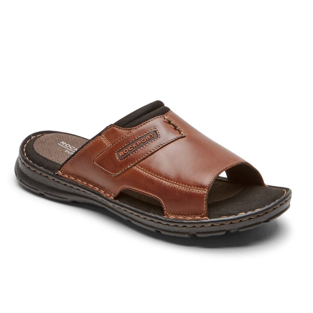 Rockport Men's Darwyn 2 Slide Sandal - COACH BROWN | NOfhFr3l
