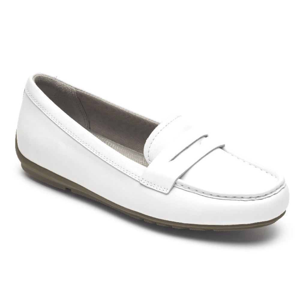 Rockport Women's Total Motion Driver Penny Loafer - WHITE | NQfxtXp3