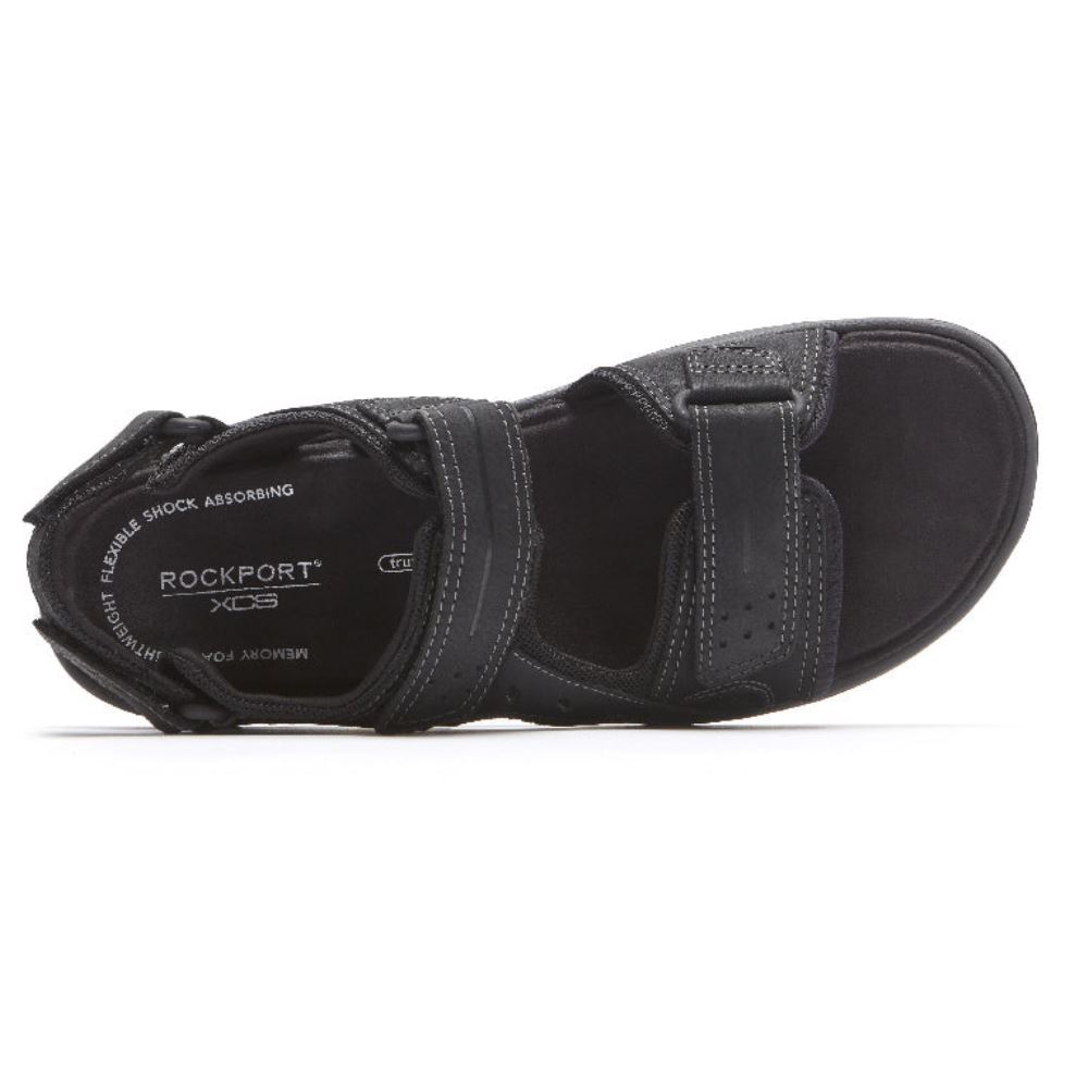 Rockport Men XCS Trail Technique Adjustable Sandal - BLACK | Ql3JAJ0s