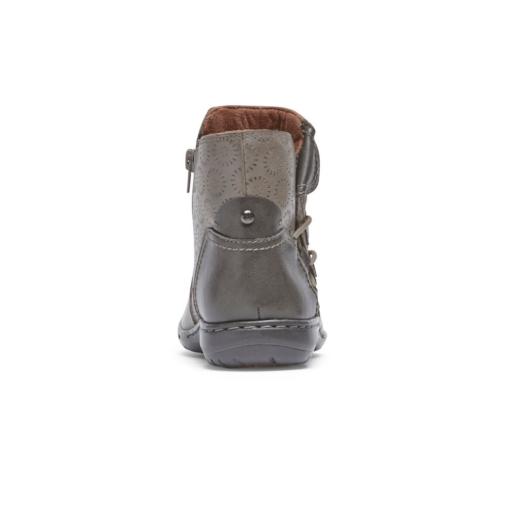 Cobb Hill Women Penfield Ruched Bootie - Taupe Grey | RULOOArj