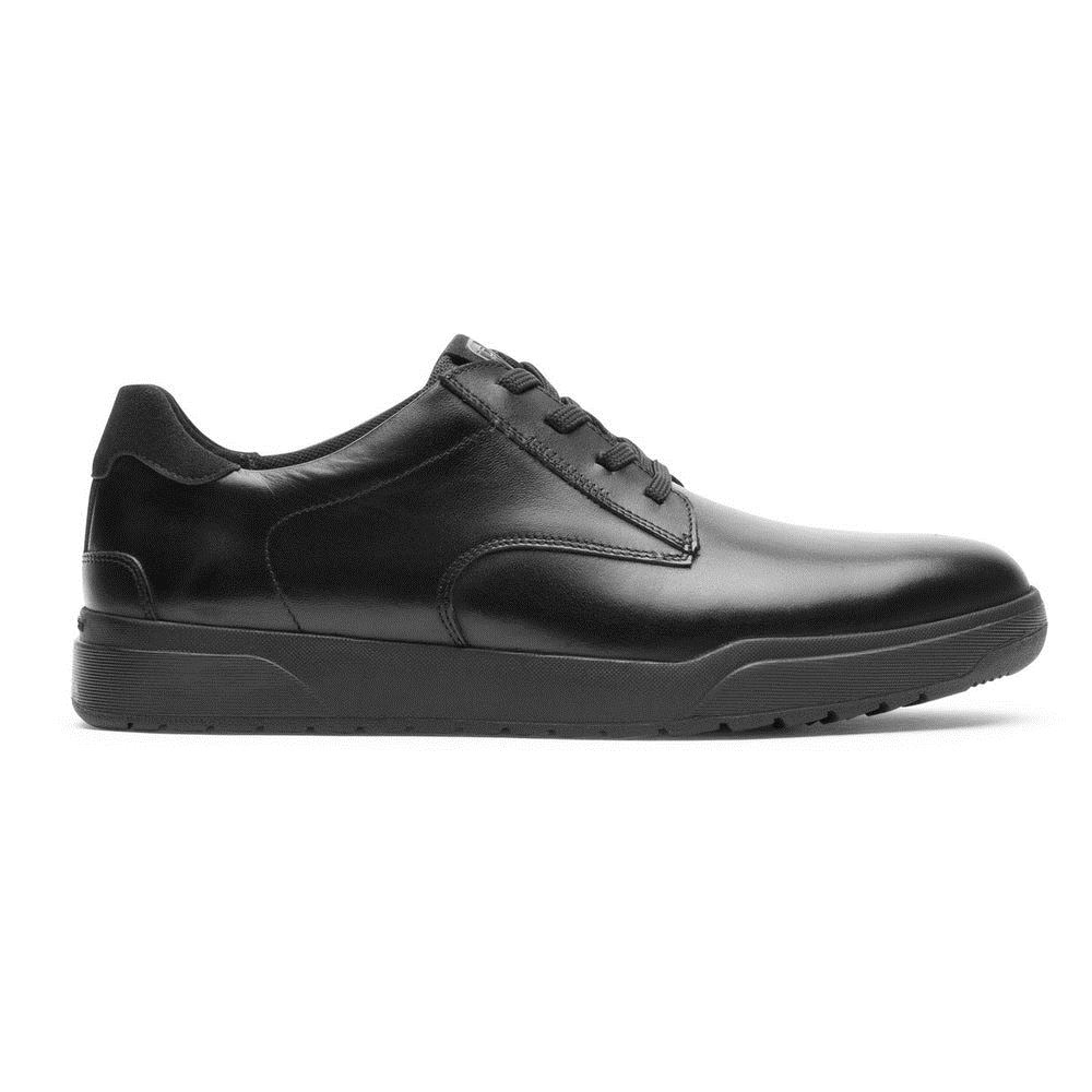 Rockport Men Bronson Plain Toe Sneaker - BLACK LEA | XXN3Ebp7