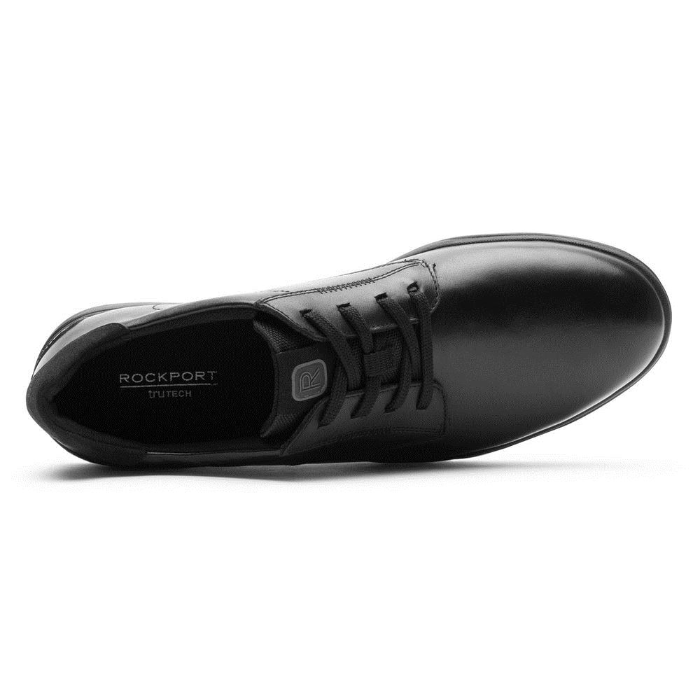 Rockport Men Bronson Plain Toe Sneaker - BLACK LEA | XXN3Ebp7