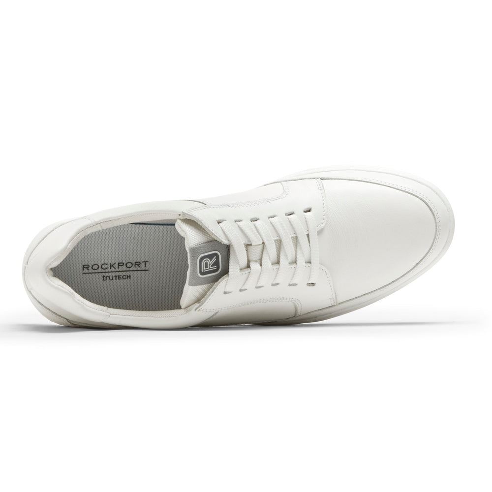 Rockport Men Bronson Lace-to-Toe Sneaker - White Leather | bPc4LjxC