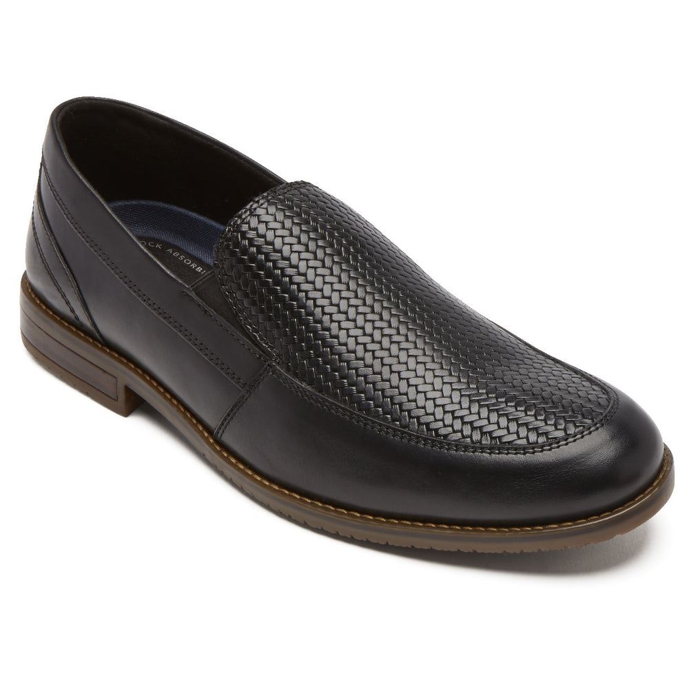 Rockport Men Style Purpose 3 Woven Loafer - Black | qfR2g4To