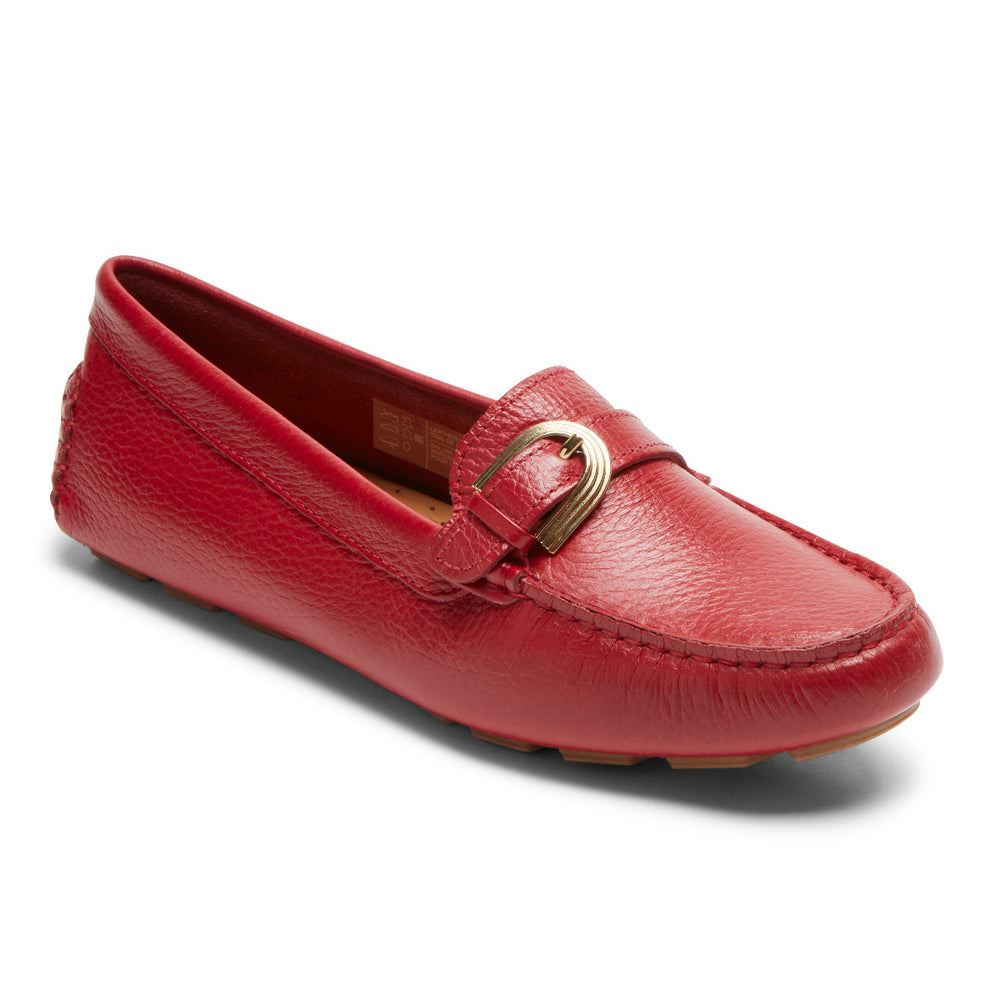 Rockport Women Bayview Buckle Loafer - Scarlet Red | xbPa1fQ2