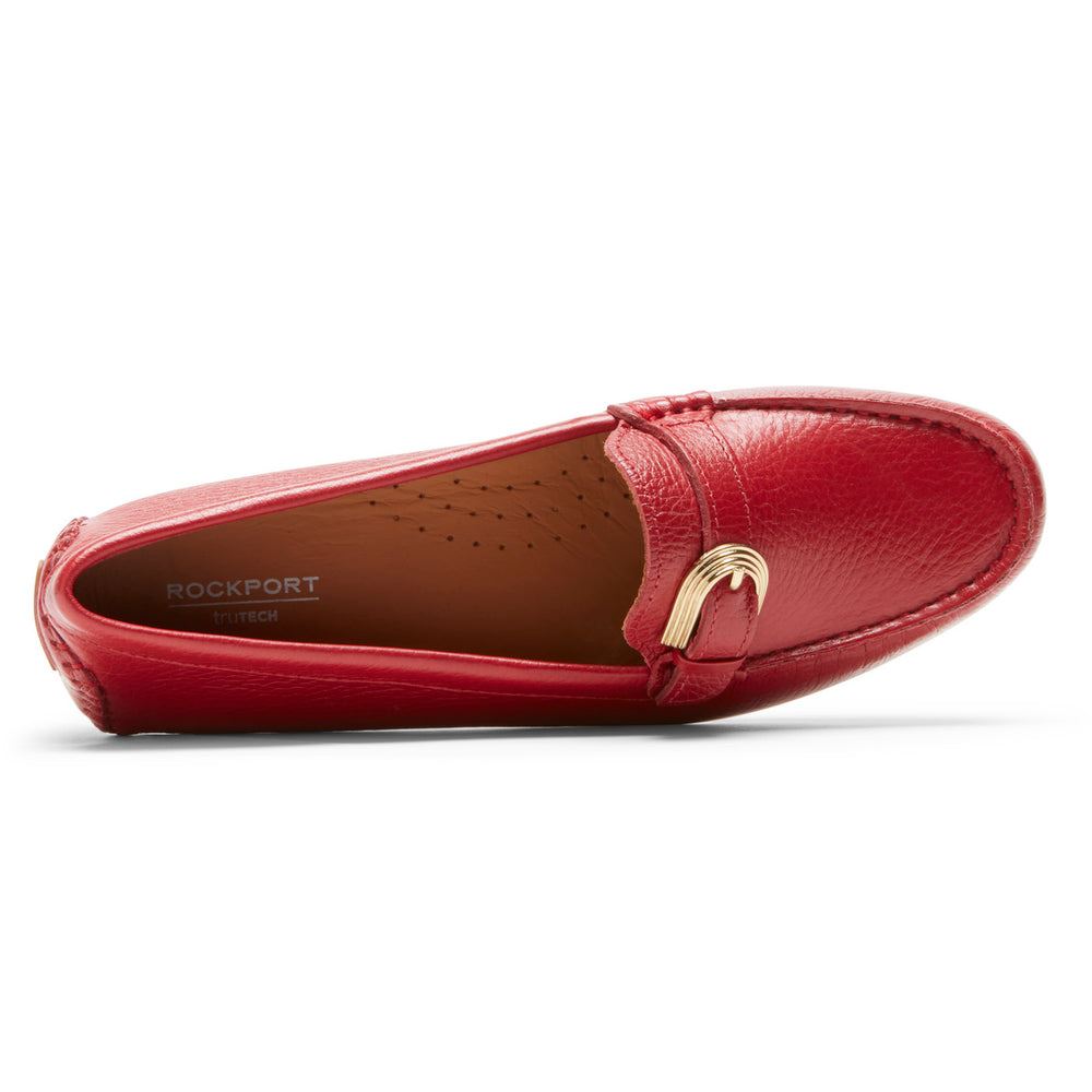 Rockport Women Bayview Buckle Loafer - Scarlet Red | xbPa1fQ2