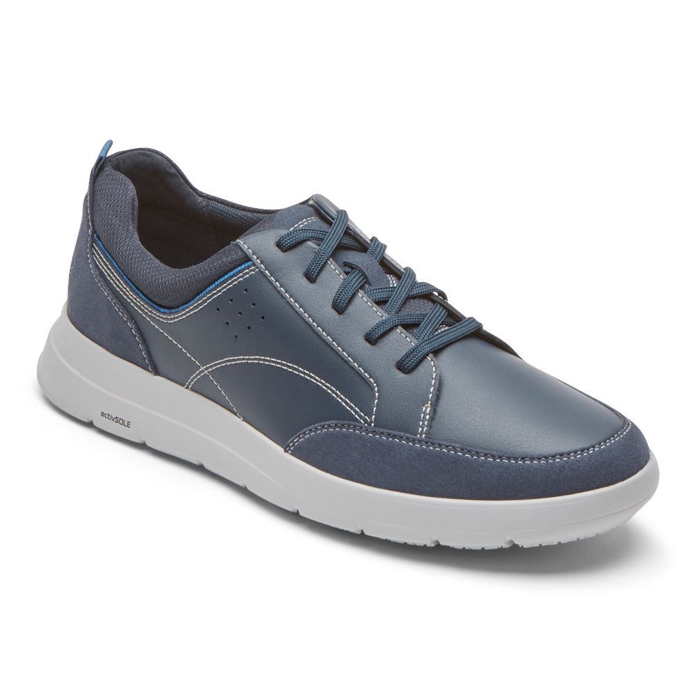 Rockport Men's truFLEX Cayden Sneaker - NEW DRESS BLUES SUEDE/LEATHER | xsW1KA4D